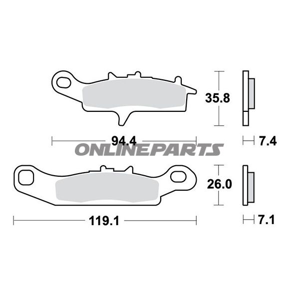 Brake Pads Sintered Si Trwaltn 7325731