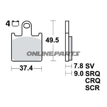 Brake Pads Carbon Crq Trwaltn 7320010