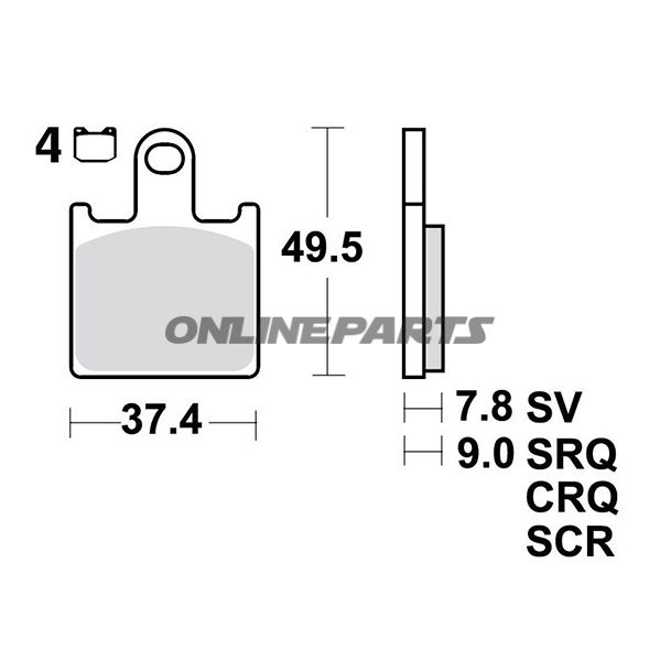Brake Pads Carbon Crq Trwaltn 7320010