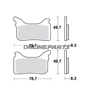 Brake Pads Sintered Trw Lucasrsi Coated