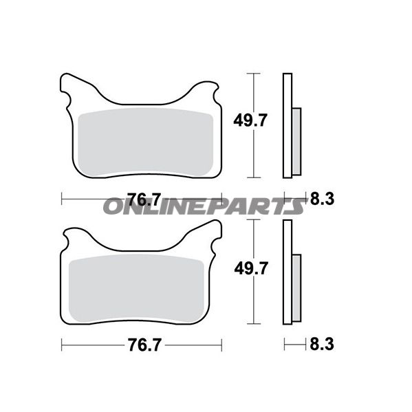 Brake Pads Sintered Trw Lucasrsi Coated