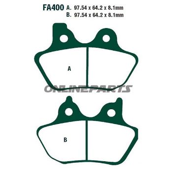 Brake Pads Sintered Hh Ebc Fa400hhaltn 7874530/7875332