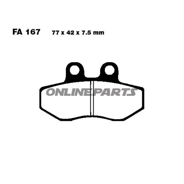 Brake Pads Sintered Hh Ebc Fa167hh