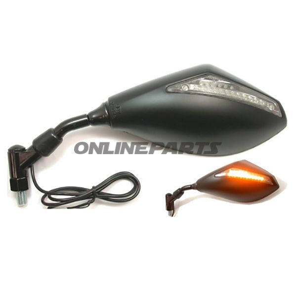 Mirror Universal Black With Led Indicator 10Mmleft Hand