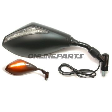 Mirror Universal Black With Led Indicator 10Mm Jmpright Hand