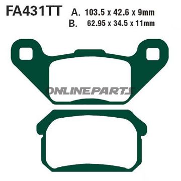 Brake Pads Std Ebc Fa431tt