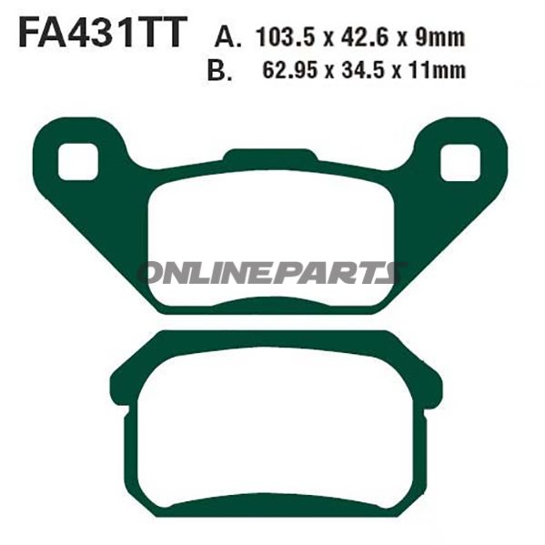Brake Pads Std Ebc Fa431tt