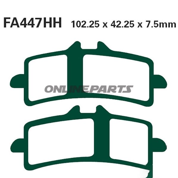 Brake Pads Sintered Hh Ebc Fa447hhaltn 7874779