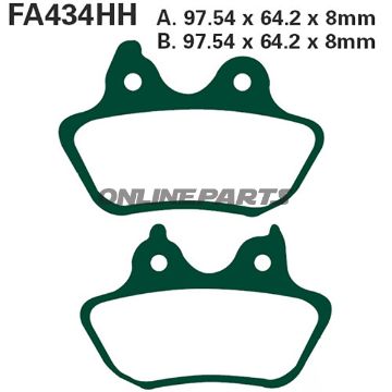 Brake Pads Std Ebc Fa434