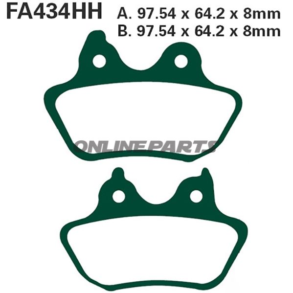 Brake Pads Std Ebc Fa434