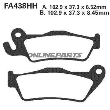 Brake Pads Sintered Hh Ebc Fa438hh