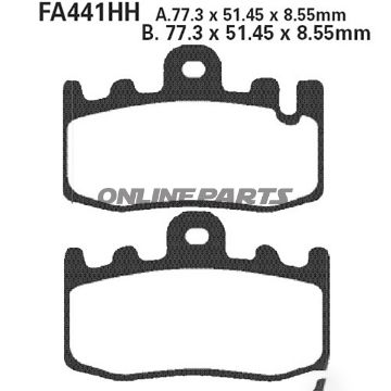 Brake Pads Sintered Hh Ebc Fa441hhaltn 7874134