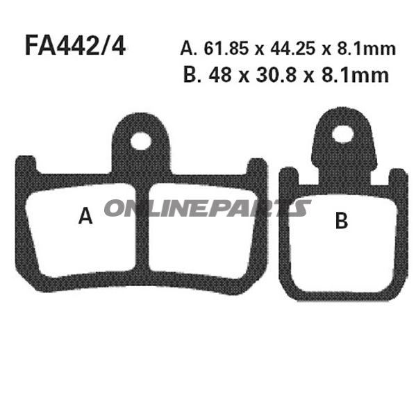 Brake Pads Std Ebc Fa442/4