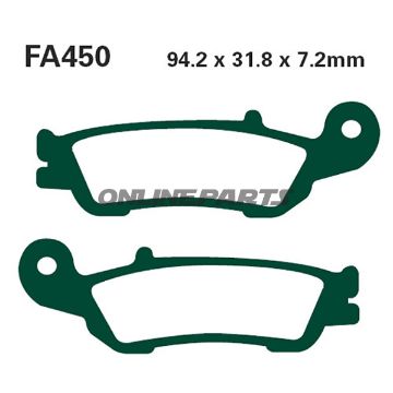 Brake Pads Std Ebc Fa450ttaltn 7875529