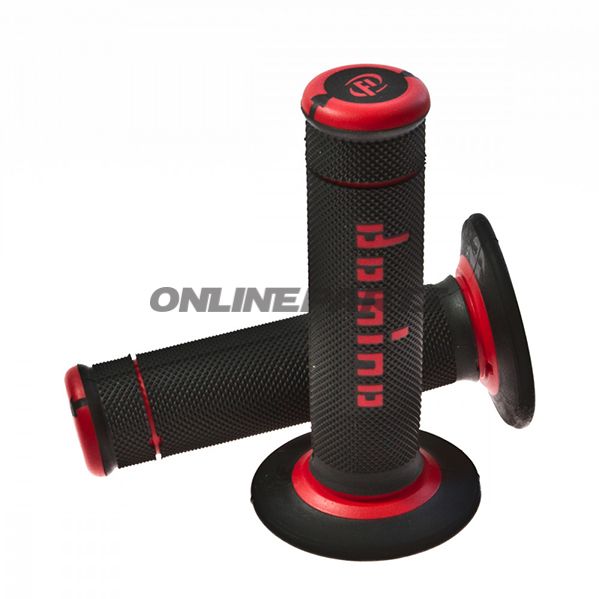 Domino Off Road Grip Black/Reddia 22Mm Length 118Mm Closed End