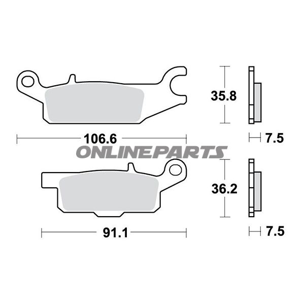 Brake Pads Sintered Si Trwaltn 7321227