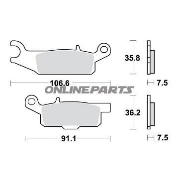 Brake Pads Sintered Si Trwaltn 7321235