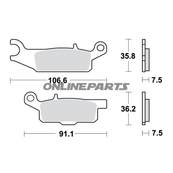 Brake Pads Sintered Si Trwaltn 7321235