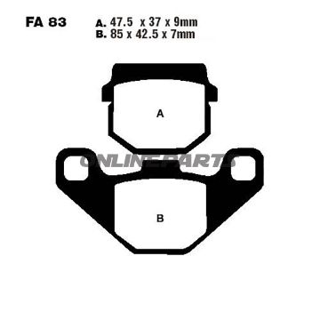 Brake Pads Scooter Ebc Sfa083altn 7872146