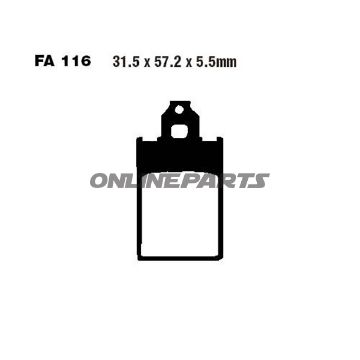 Brake Pads Scooter Ebc Sfa116