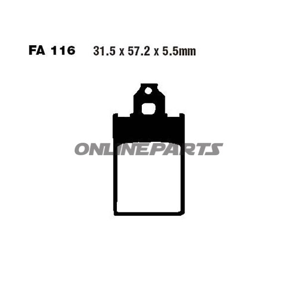 Brake Pads Scooter Ebc Sfa116
