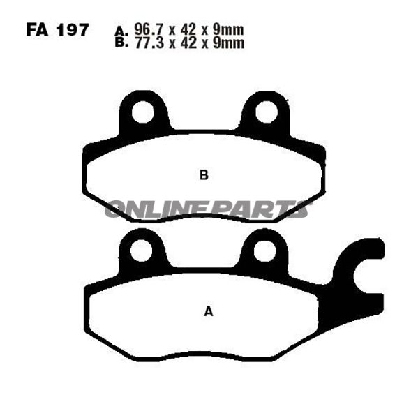 Brake Pads Scooter Ebc Sfa197altn 7872179