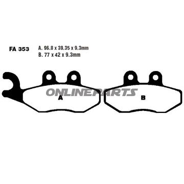 Brake Pads Scooter Ebc Sfa353altn 7872880