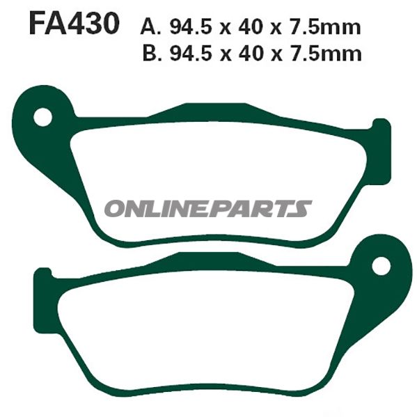 Brake Pads Scooter Ebc Sfa430oder 7870247