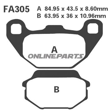 Brake Pads Scooter Ebc Sfa305oder 7870230