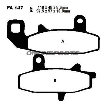 Brake Pads Sintered R Ebc Fa147rmx