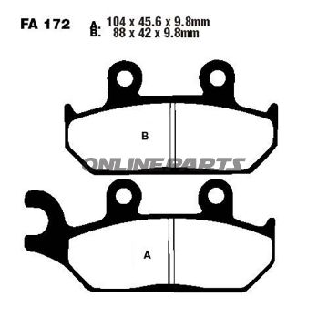 Brake Pads Sintered R Ebc Fa172rmx
