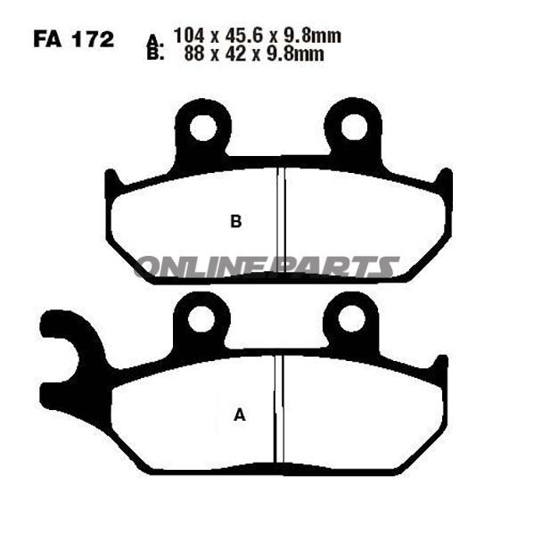 Brake Pads Sintered R Ebc Fa172rmx