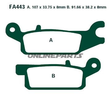 Brake Pads Sintered R Ebc Fa443rmx