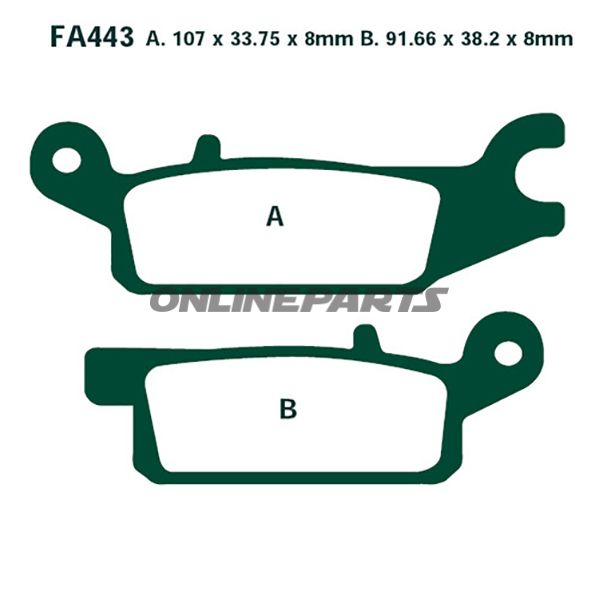 Brake Pads Sintered R Ebc Fa443rmx