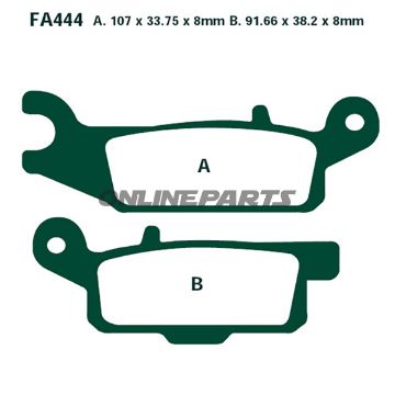 Brake Pads Sintered R Ebc Fa444rmx