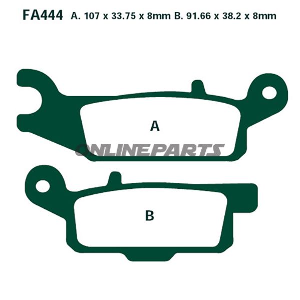 Brake Pads Sintered R Ebc Fa444rmx