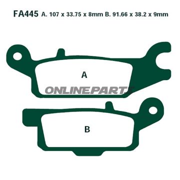 Brake Pads Sintered R Ebc Fa445raltn 7874915