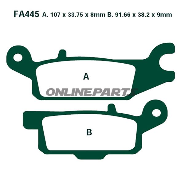 Brake Pads Sintered R Ebc Fa445raltn 7874915