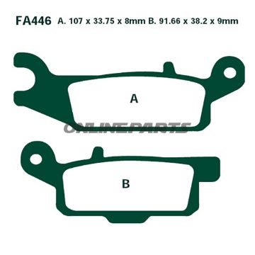 Brake Pads Sintered R Ebc Fa446rmx