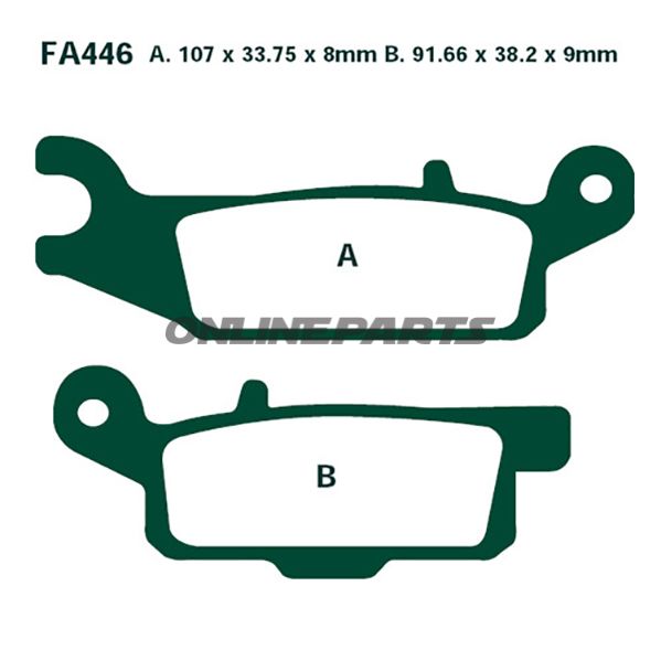 Brake Pads Sintered R Ebc Fa446rmx