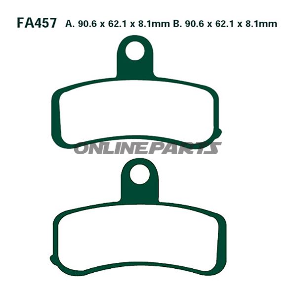 Brake Pads Sint Hh Ebc Fa457hhoder 7875099