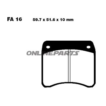 Brake Pads Sintered Hh Ebc Fa016hh