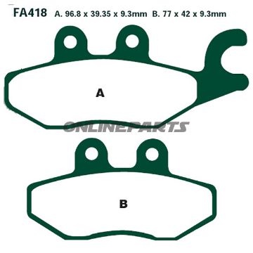Brake Pads Scooter Ebc Sfa418oder 7870244
