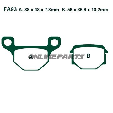 Brake Pads Std Ebc Fa093altn 7870000/7630087