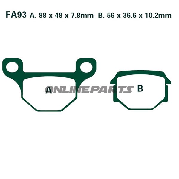 Brake Pads Std Ebc Fa093altn 7870000/7630087
