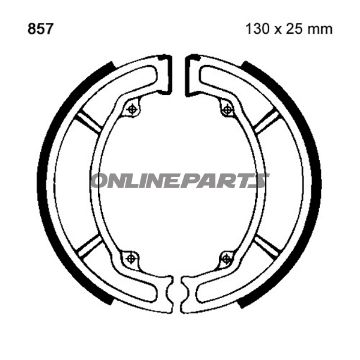Brake Shoes Rear Excluding Springs Ebc