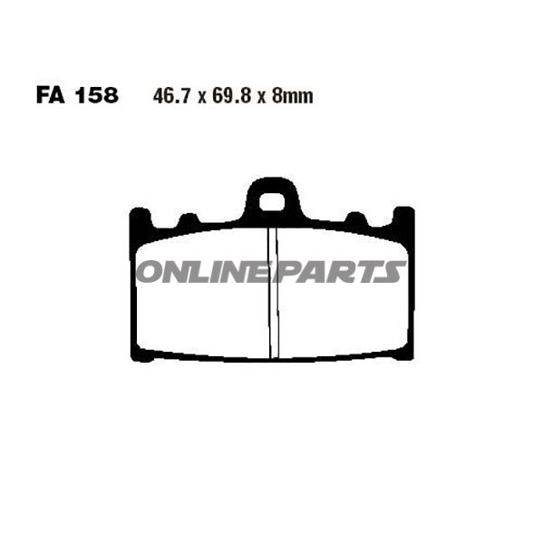 Brake Pads Sintered Epfa Ebc Epfa158hhalternative: 7870157