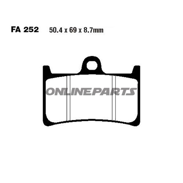 Brake Pads Sintered Epfa Ebc Epfa252hhalternative: 7873599