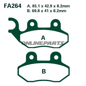 Brake Pads Scooter Ebc Sfa264altn 7872278