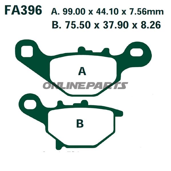 Brake Pads Scooter Ebc Sfa396altn 7875420
